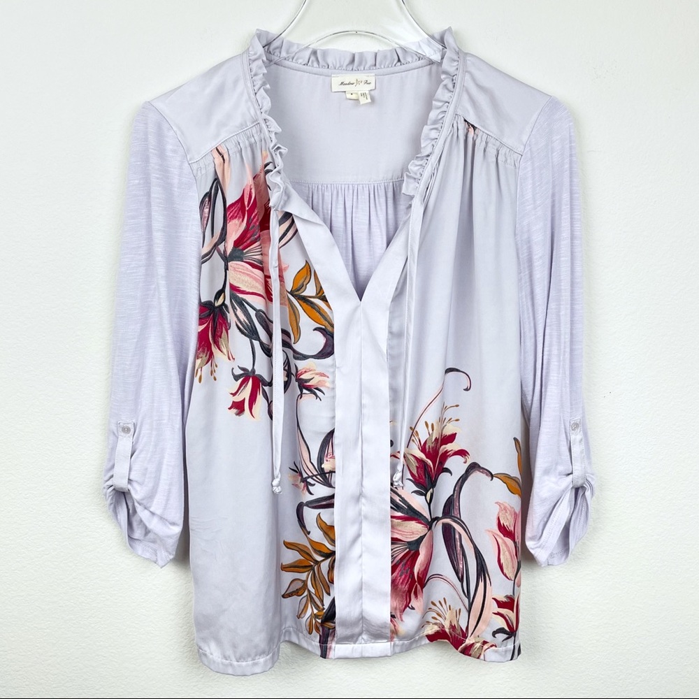 ANTHROPOLOGIE Meadow Rue Evella Floral Blouse S